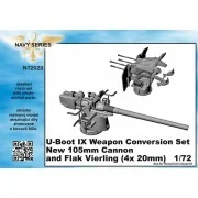 U-Boot IX Weapon Conversion set-new105mm cannon a.Flak Vierling f.R... U-Boot IX Weapon Conversion set-new105mm cannon a.Flak Vierling f.R...