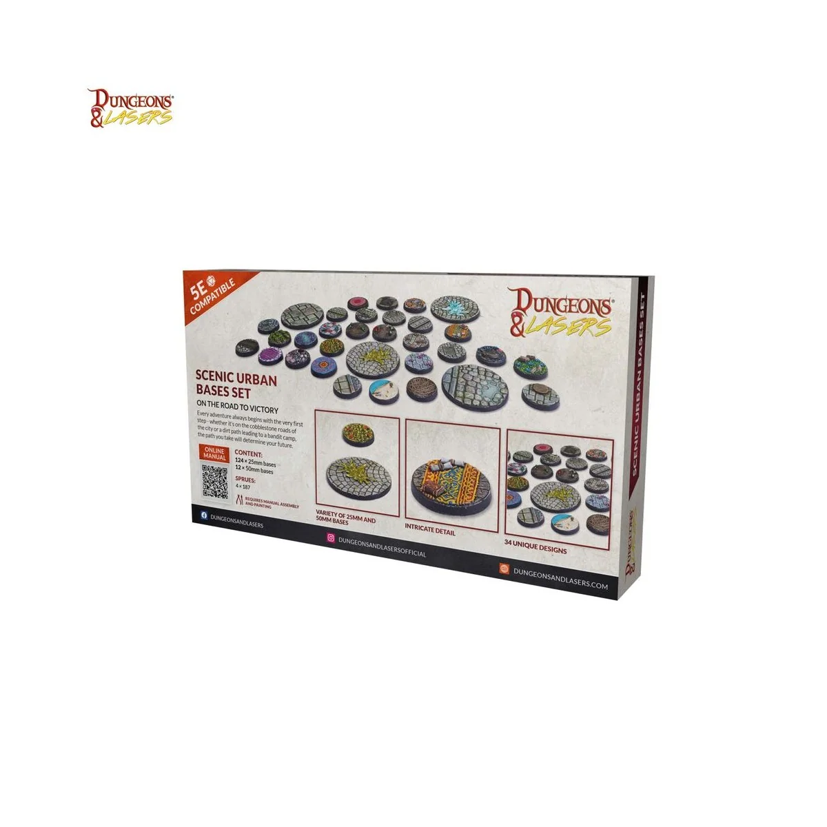 Dungeons & Lasers Miniatures: SCENIC URBAN BASES SET - Archon Studi...