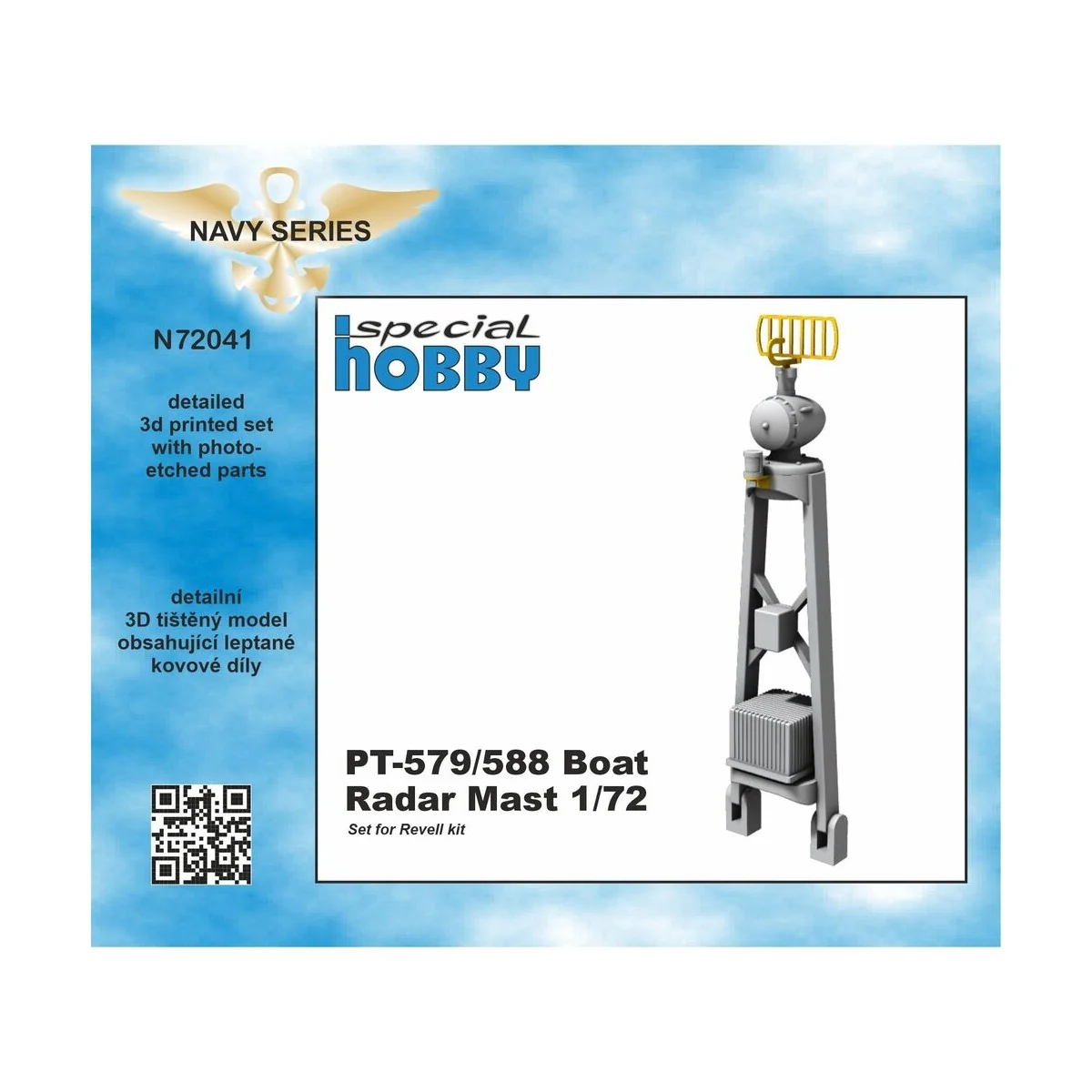 PT-579/588 Boat Radar Mast, 1/72 - CMK 129-N72041
