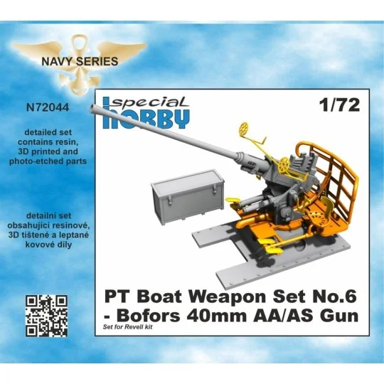 PT Boat Weapon Set No.6 - Bofors 40mm AA/AS Gun 1/72 - CMK 129-N72044