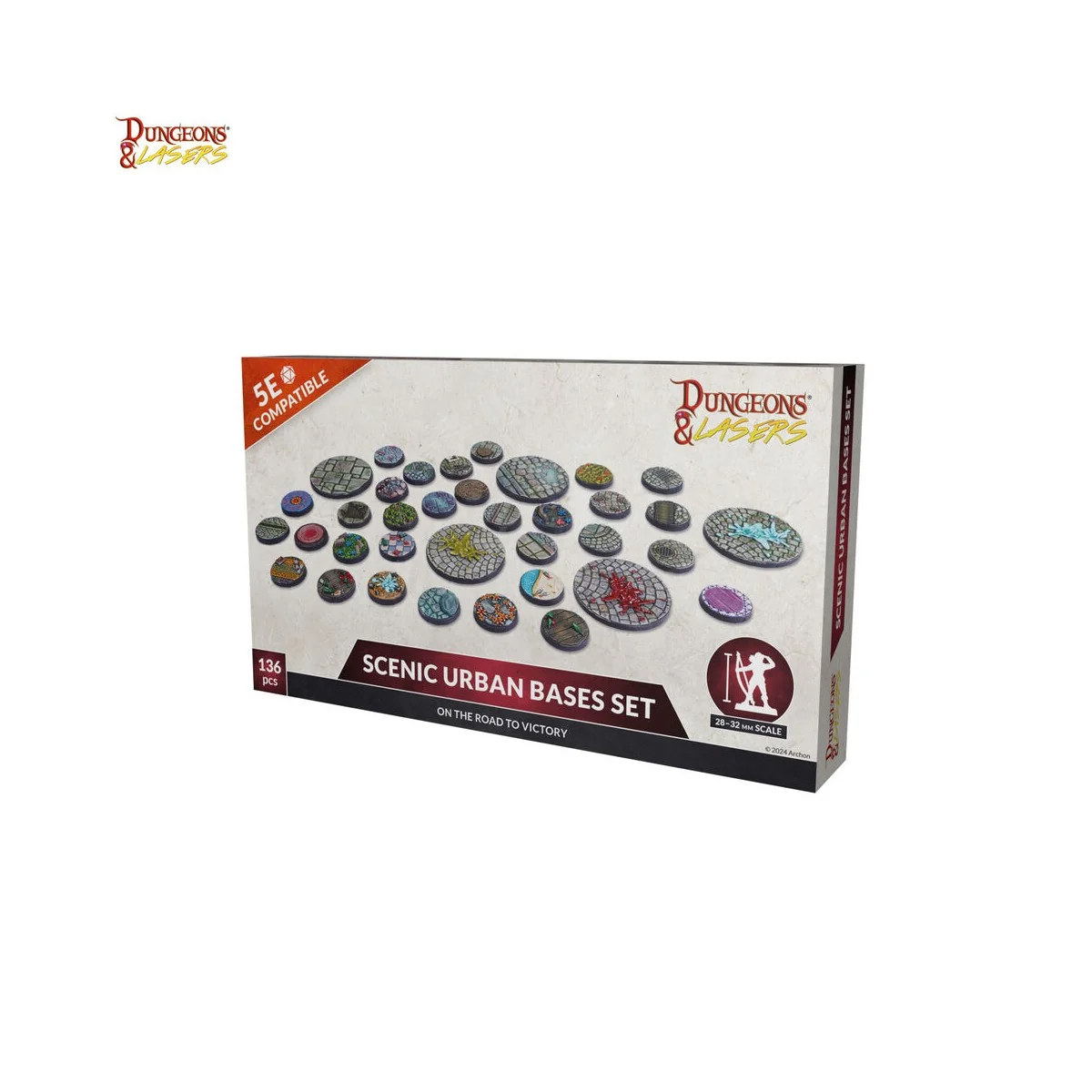 Dungeons & Lasers Miniatures: SCENIC URBAN BASES SET - Archon Studi...