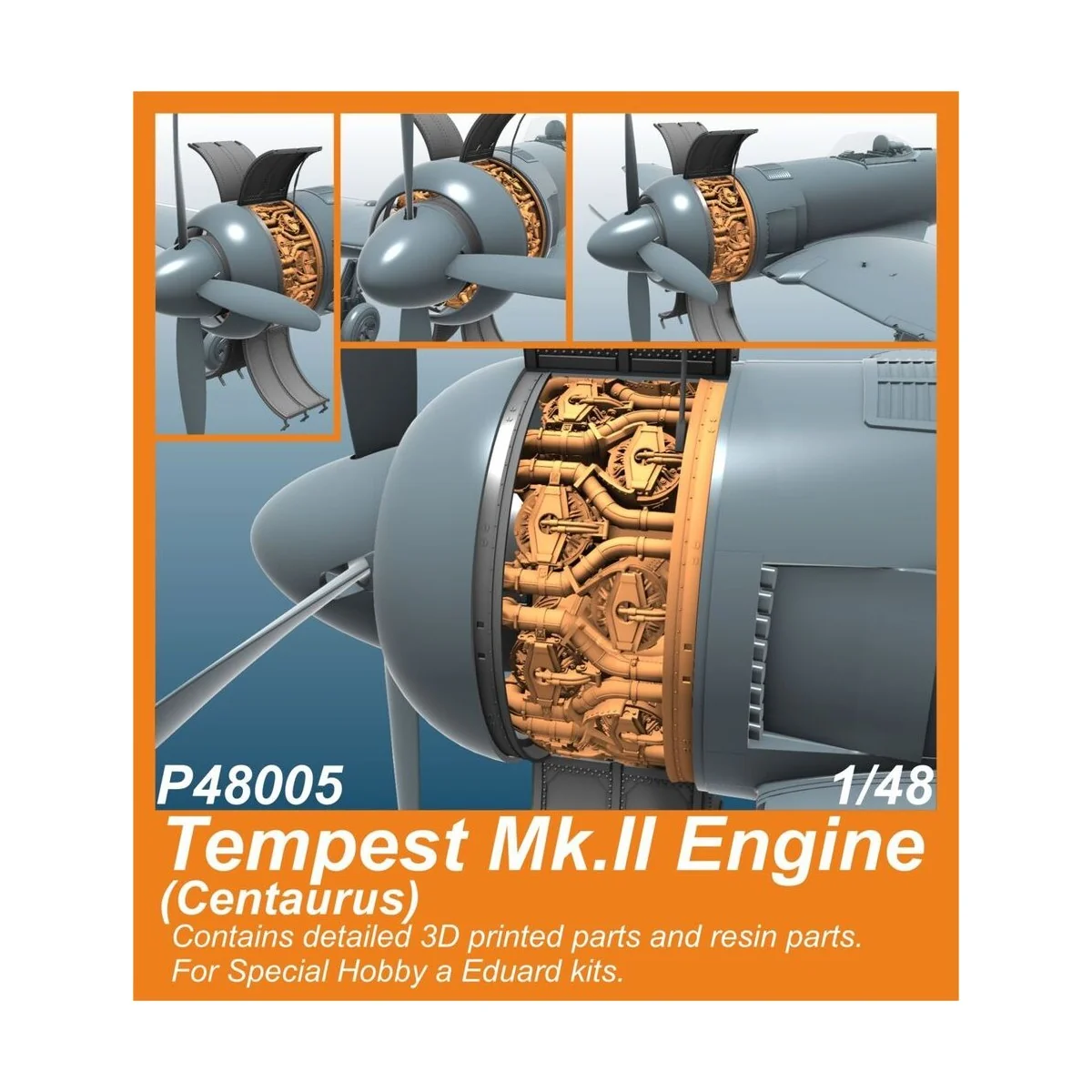 Tempest Mk.II Engine (Centaurus) for SH and Eduard kits, 1/48 - CMK... Tempest Mk.II Engine (Centaurus) for SH and Eduard kits, 1/48 - CMK...