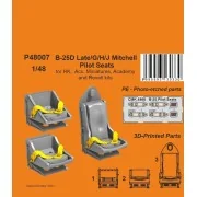 B-25D Late/G/H/J Mitchell Pilot Seats 1/48 / for HK, Acc. Miniature...
