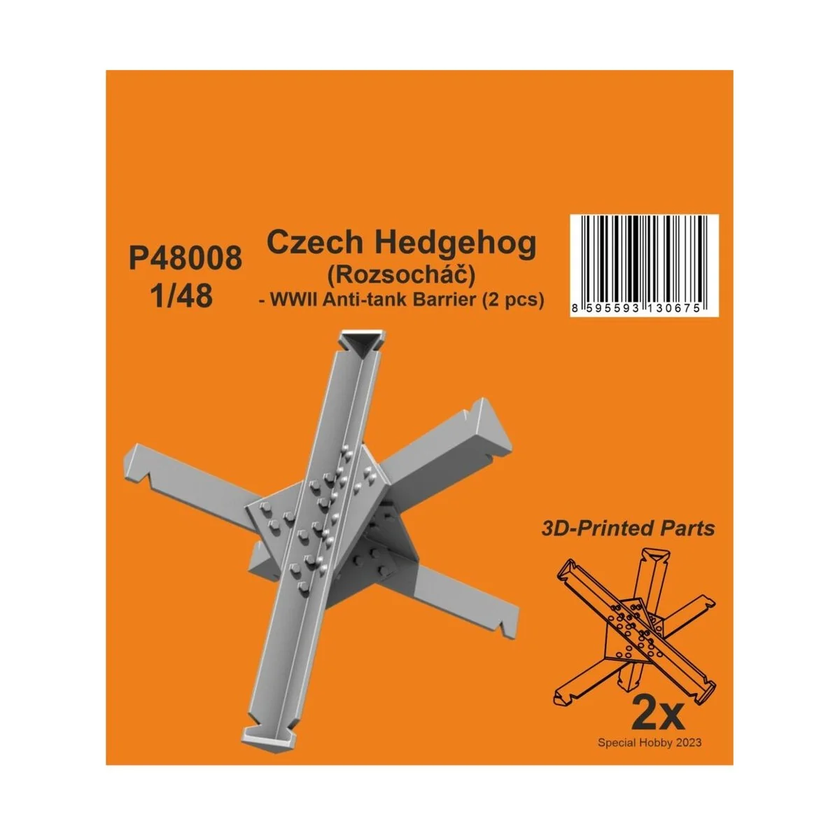 Czech Hedgehog (Rozsochá?) - WWII Anti-tank Barrier (2 pcs) 1/48 - ...