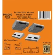 B-25 Mitchell Wings Air Intakes Correction Set, 1/48 - CMK 129-P48009