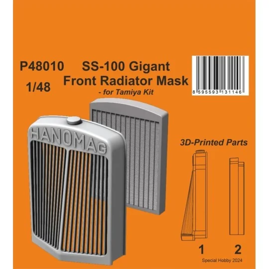 SS-100 Gigant Front Radiator Mask 1/48 - CMK 129-P48010