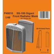 SS-100 Gigant Front Radiator Mask, 1/48 - CMK 129-P48010 SS-100 Gigant Front Radiator Mask, 1/48 - CMK 129-P48010