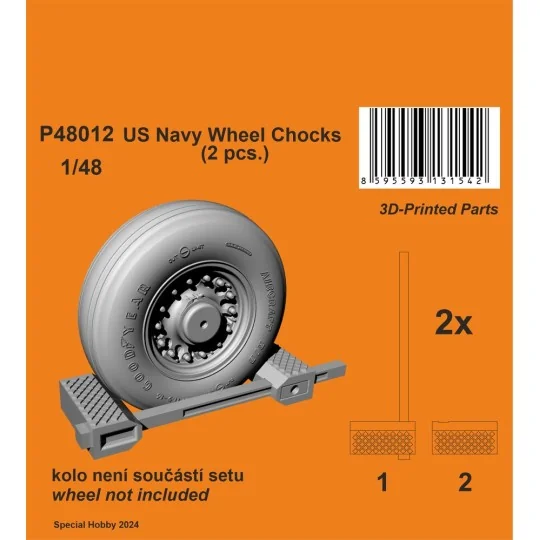 US Navy Wheel Chocks 1/48 - CMK 129-P48012