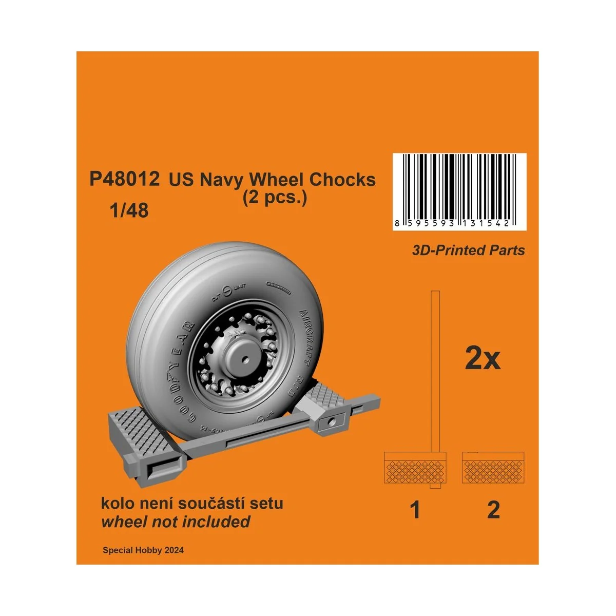 US Navy Wheel Chocks, 1/48 - CMK 129-P48012