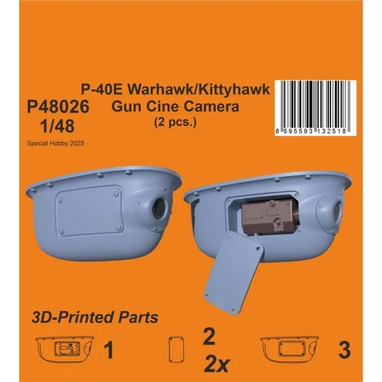 P-40E Warhawk/Kittyhawk Gun Cine Camera (N-2 type) / for Eduard kit...