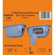 P-40E Warhawk/Kittyhawk Gun Cine Camera (N-2 type) / for Eduard kit... P-40E Warhawk/Kittyhawk Gun Cine Camera (N-2 type) / for Eduard kit...