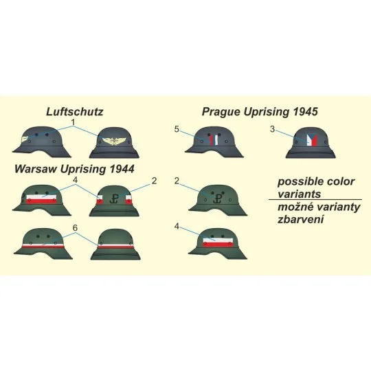 Luftschutz Helmet (2pcs), 1/35 - CMK 129-P35004