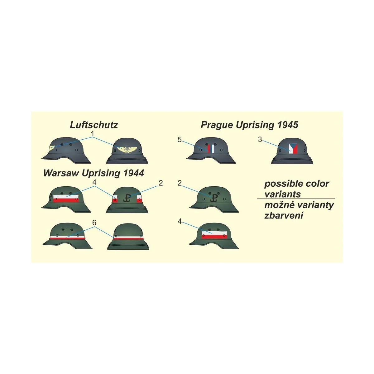Luftschutz Helmet (2pcs), 1/35 - CMK 129-P35004