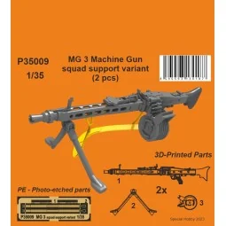 MG 3 Machine Gun - squad support variant (2 pcs), 1/35 - CMK 129-P3...