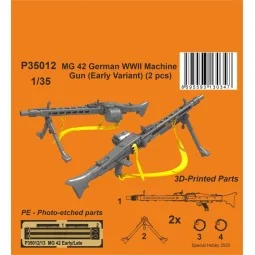 MG 42 German WWII Machine Gun (Early Variant) 1/35 - CMK 129-P35012