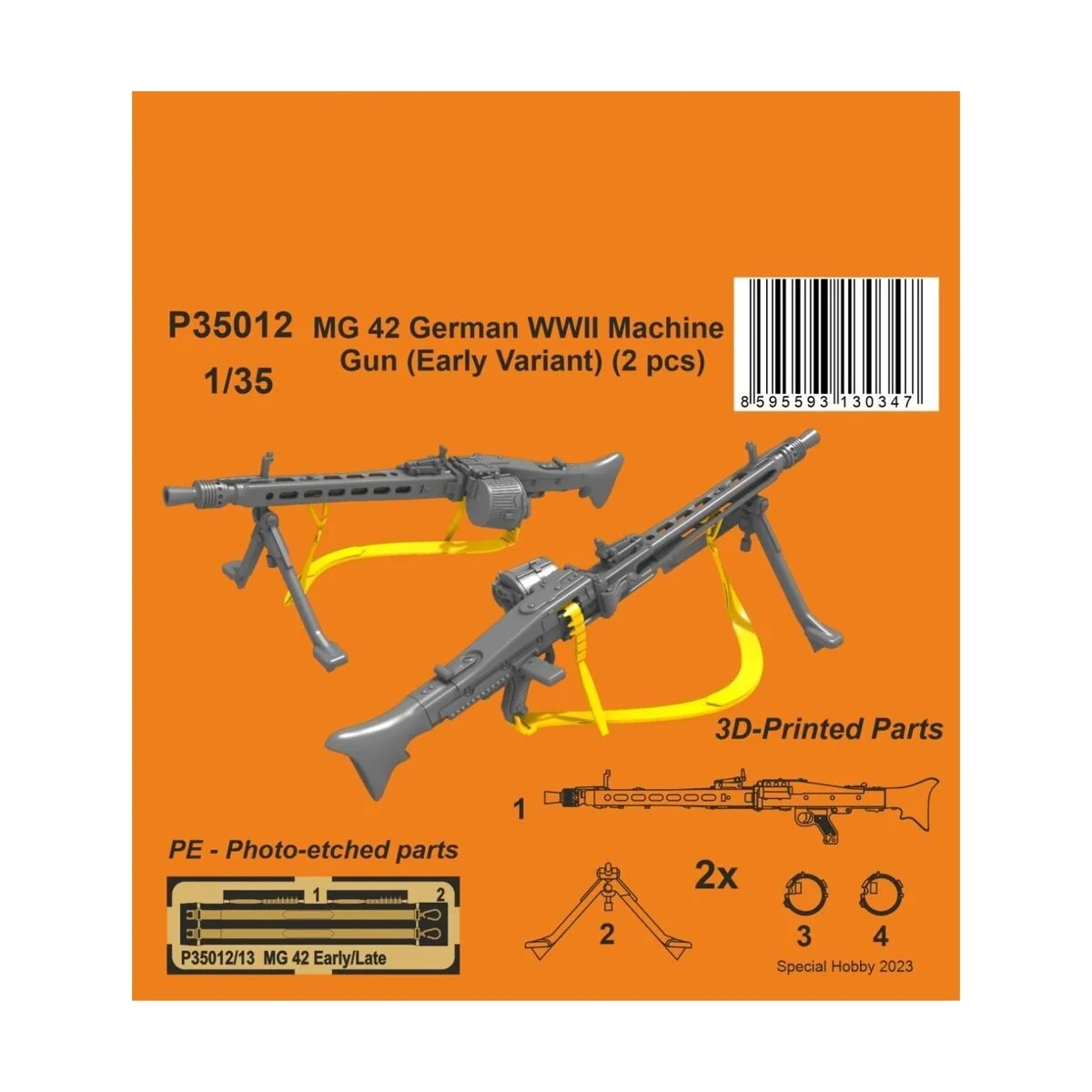 MG 42 German WWII Machine Gun (Early Variant), 1/35 - CMK 129-P35012