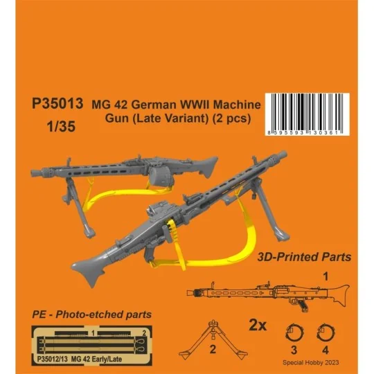 MG 42 German WWII Machine Gun (Late Variant), 1/35 - CMK 129-P35013