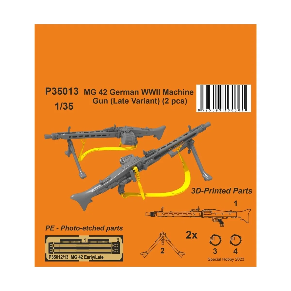 MG 42 German WWII Machine Gun (Late Variant) 1/35 - CMK 129-P35013