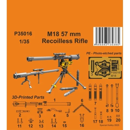 M18 57 mm Recoilless Rifle, 1/35 - CMK 129-P35016