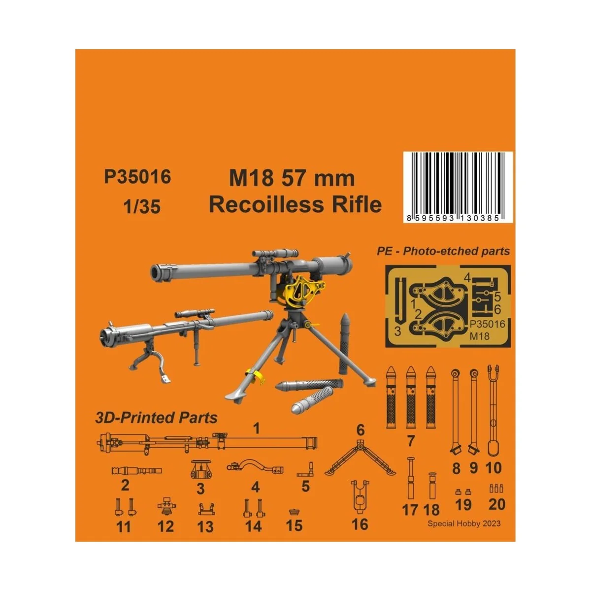 M18 57 mm Recoilless Rifle 1/35 - CMK 129-P35016