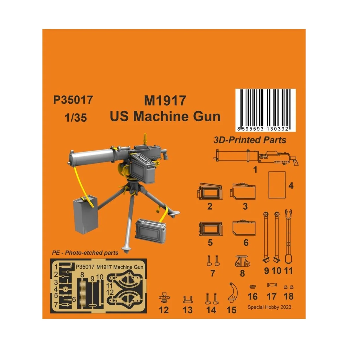 M1917 US Machine Gun 1/35 - CMK 129-P35017