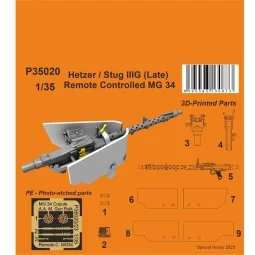 Hetzer / Stug IIIG (Late) Remote Controlled MG 34, 1/35 - CMK 129-P...