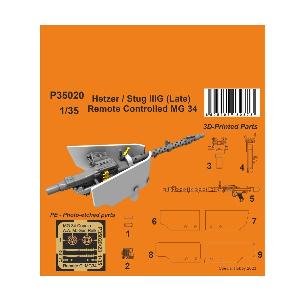 Hetzer / Stug IIIG (Late) Remote Controlled MG 34 1/35 - CMK 129-P3...