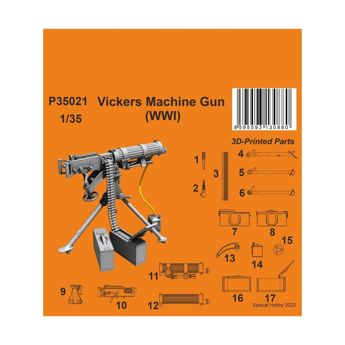 Vickers Machine Gun (WWI), 1/35 - CMK 129-P35021