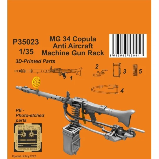 MG 34 Copula Anti Aircraft Machine Gun Ralk (2 pcs.), 1/35 - CMK 12...