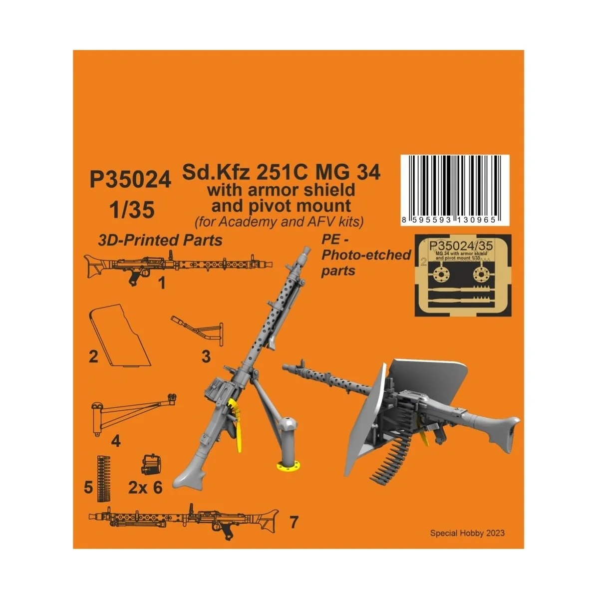 Sd.Kfz 251C MG 34 with armor shiels and pivot mount 1/35 - CMK 129-...