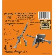Sd.Kfz 251C MG 34 with armor shiels and pivot mount 1/35 - CMK 129-...