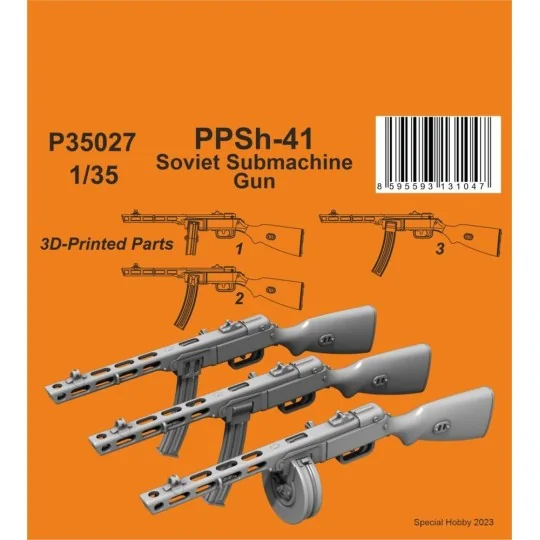 PPSh-41 Soviet Submachine Gun, 1/35 - CMK 129-P35027 PPSh-41 Soviet Submachine Gun, 1/35 - CMK 129-P35027