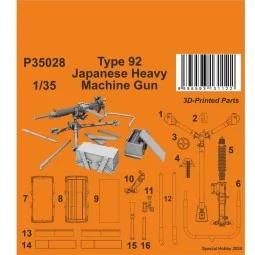 Type 92 Japanese Heavy Machine Gun, 1/35 - CMK 129-P35028