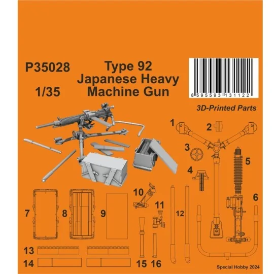 Type 92 Japanese Heavy Machine Gun, 1/35 - CMK 129-P35028