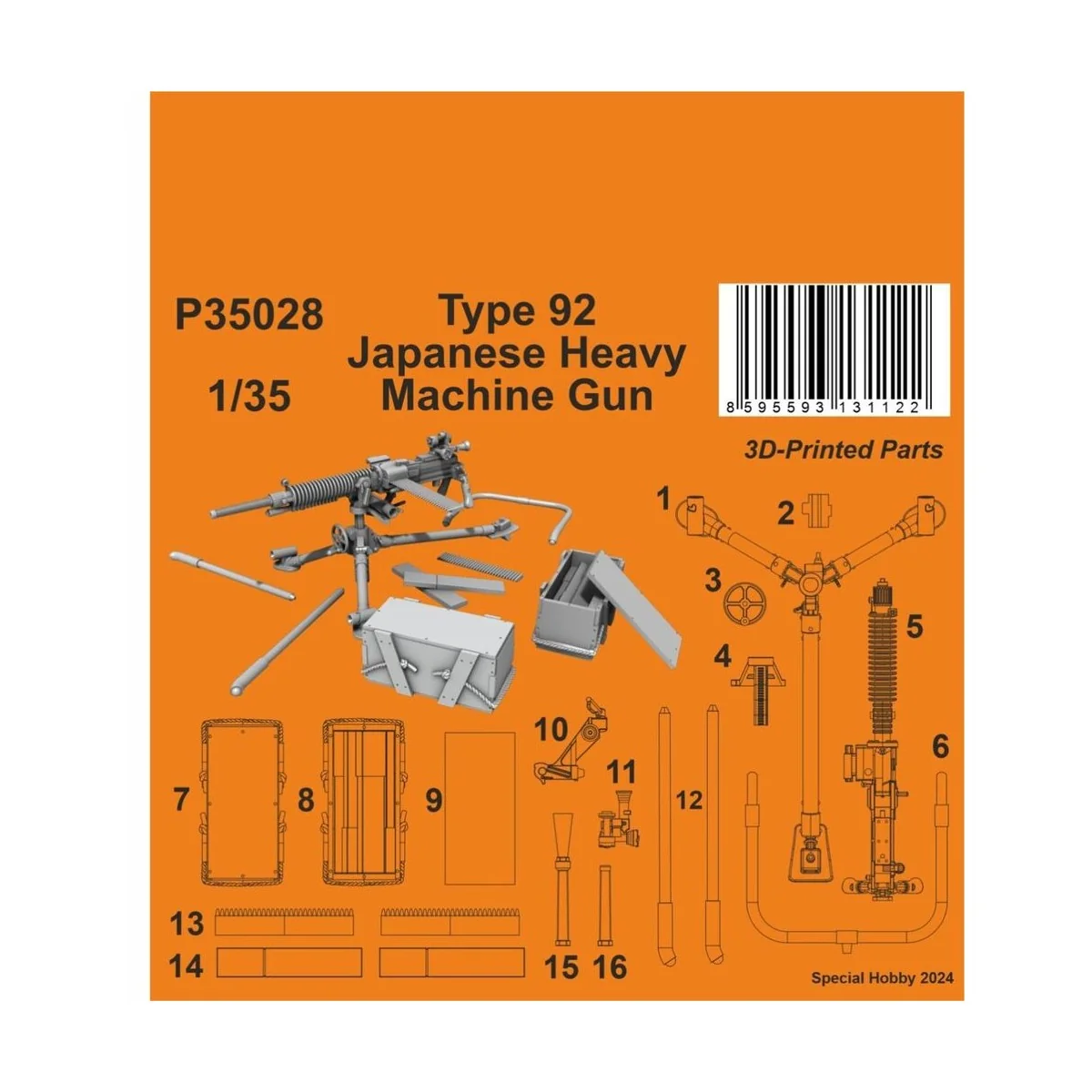 Type 92 Japanese Heavy Machine Gun, 1/35 - CMK 129-P35028
