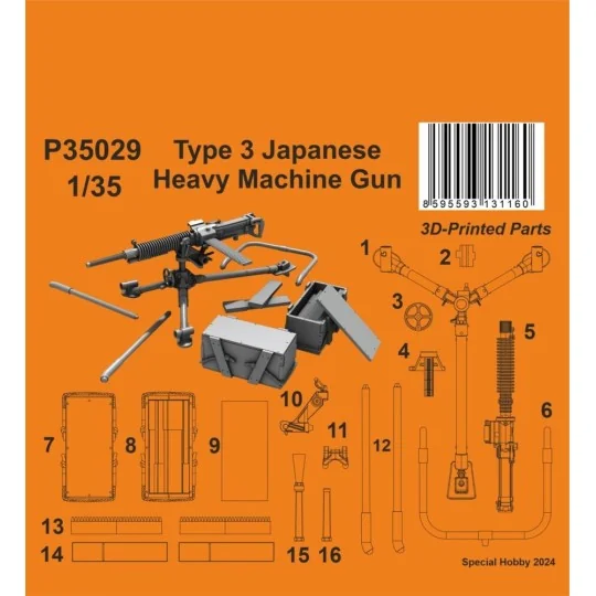 Type 3 Japanese Heavy Machine Gun 1/35 - CMK 129-P35029