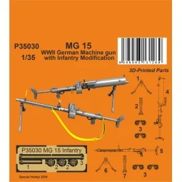MG 15 Machine Gun with Infantry Modification, 1/35 - CMK 129-P35030