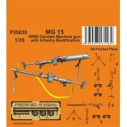 MG 15 Machine Gun with Infantry Modification, 1/35 - CMK 129-P35030