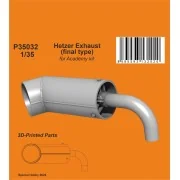 Hetzer Exhaust (final type) / for Academy kit, 1/35 - CMK 129-P35032 Hetzer Exhaust (final type) / for Academy kit, 1/35 - CMK 129-P35032