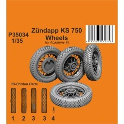 Zündapp KS 750 Wheels / for Academy kit - CMK 129-P35034