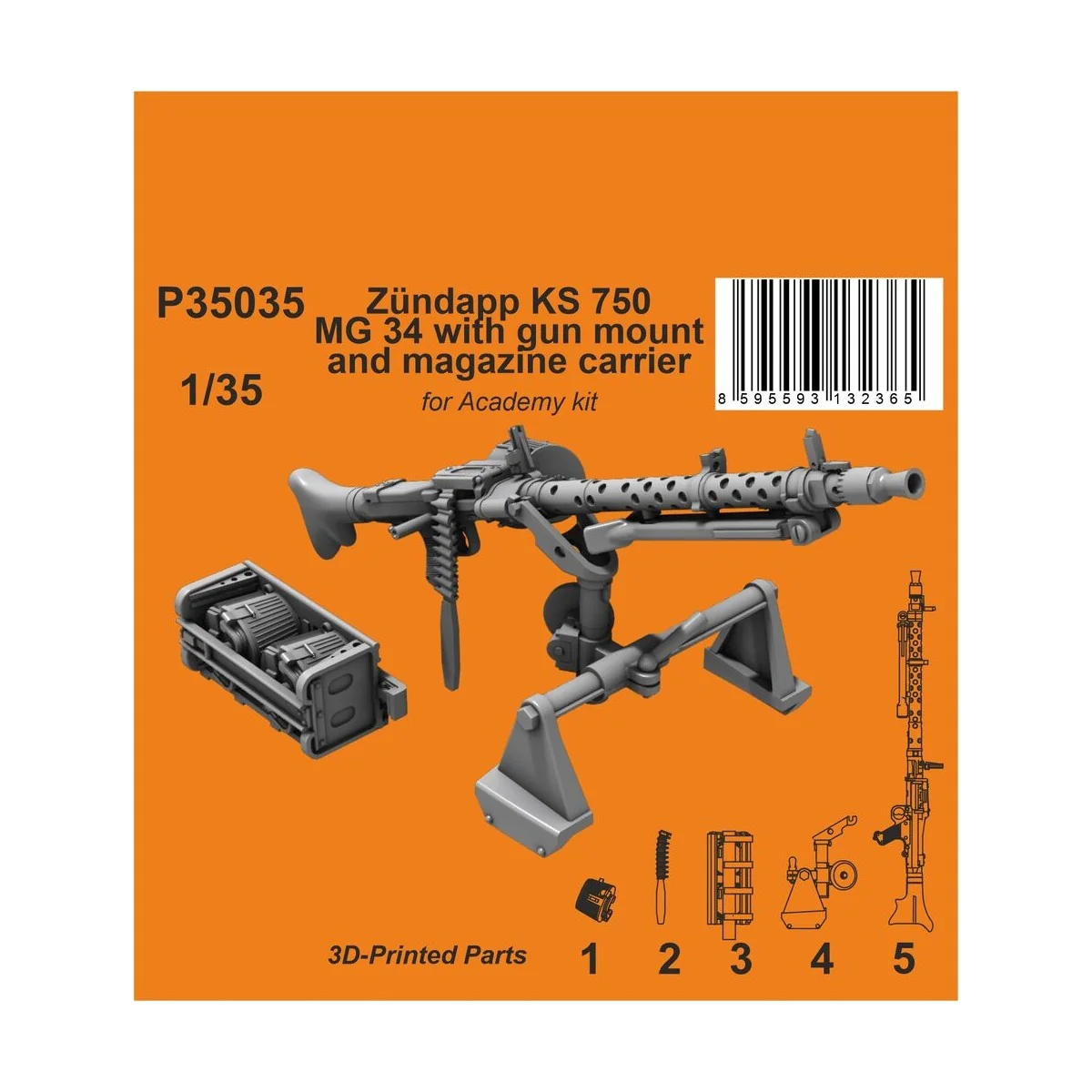 Zündapp KS 750 MG 34 with gun mount and magazine carrier / for Acad...