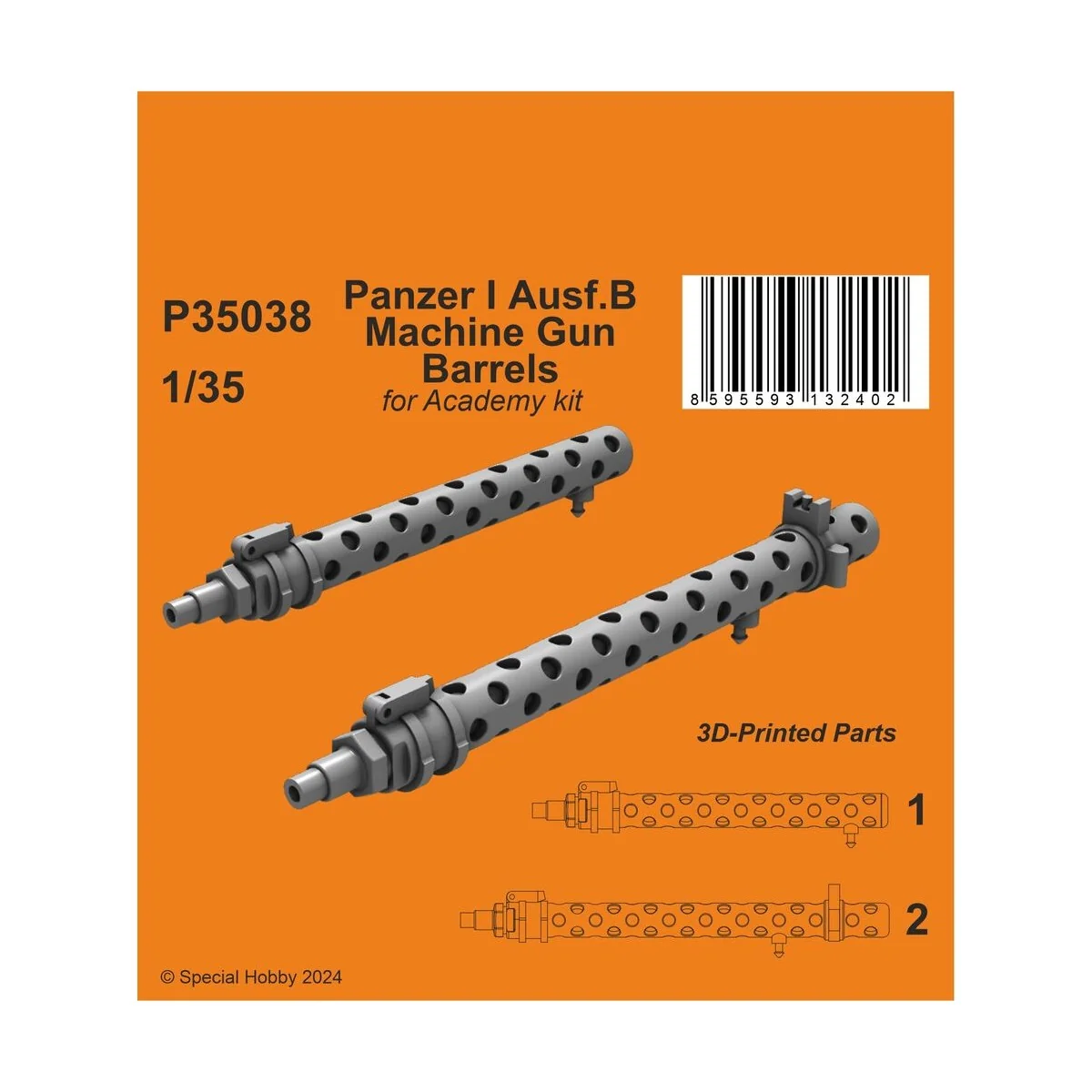 Panzer I ausf.B Machine Gun Barrels / for Academy kit, 1/35 - CMK 1...