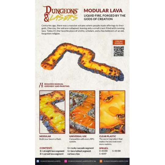 Dungeons & Lasers Expansion Set: MODULAR LAVA - Archon Studio DNL0073