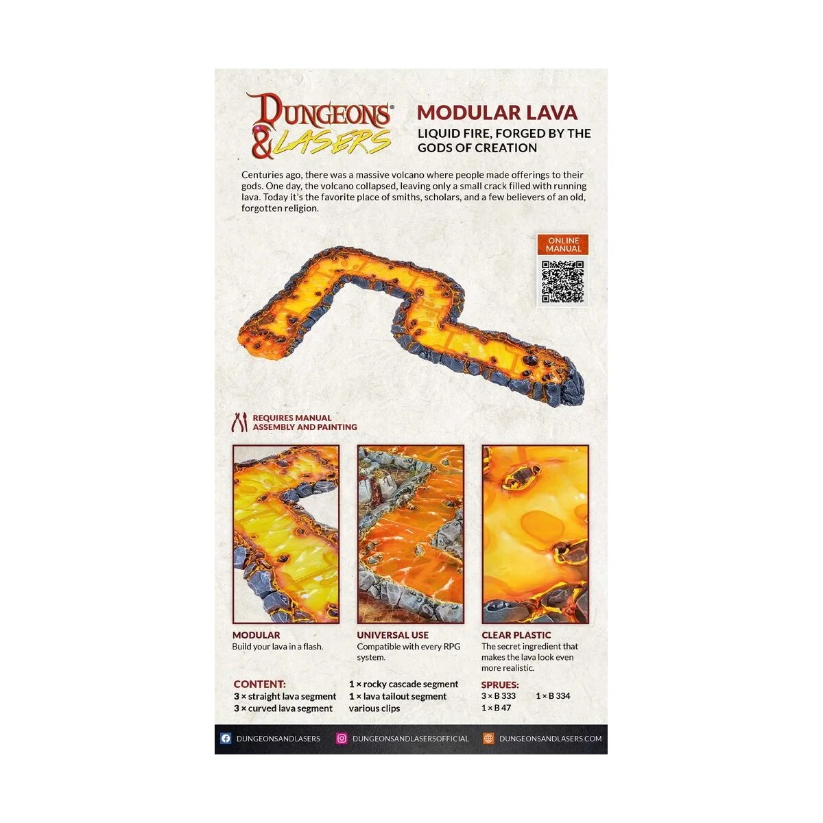 Dungeons & Lasers Expansion Set: MODULAR LAVA - Archon Studio DNL0073