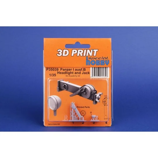 Panzer I ausf.B Headlight and Jack 1/35 / for Academy kit, 1/35 - C...