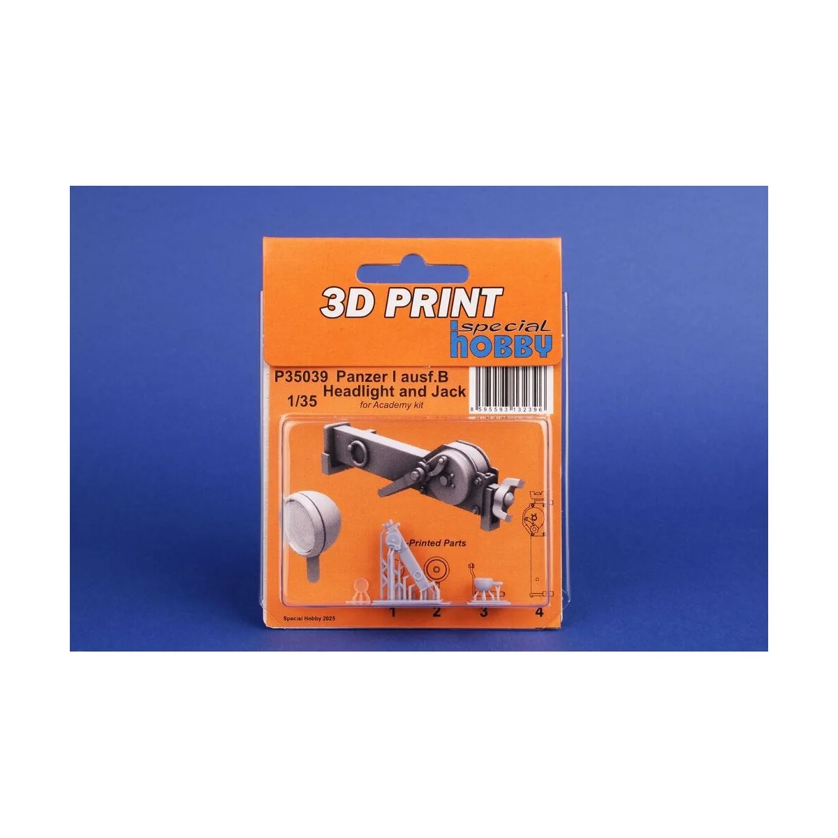 Panzer I ausf.B Headlight and Jack 1/35 / for Academy kit, 1/35 - C...