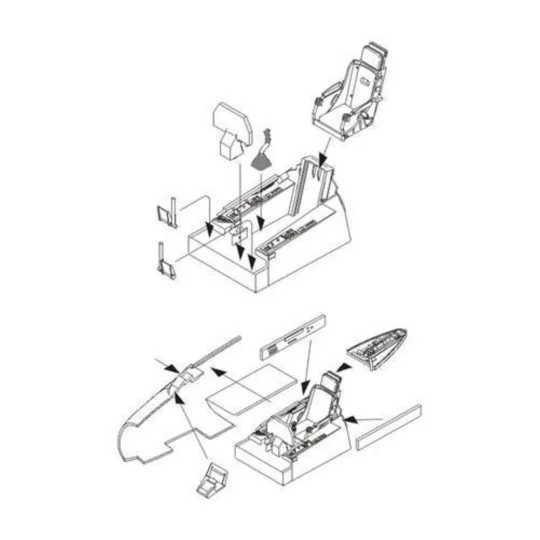 F-86F Interior set, 1/72 - CMK 129-7273