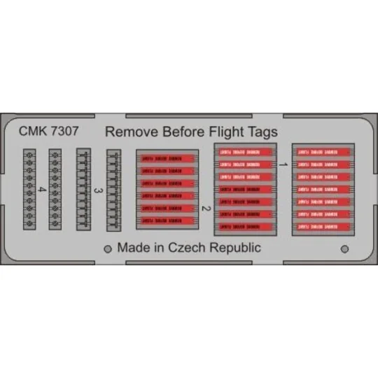 Remove Before Flight Tags (20 pc), 1/72 - CMK 129-7307 Remove Before Flight Tags (20 pc), 1/72 - CMK 129-7307