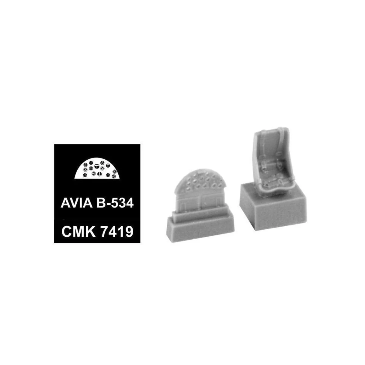 Avia B-534 Cockpit set for Eduard kit, 1/72 - CMK 129-7419 Avia B-534 Cockpit set for Eduard kit, 1/72 - CMK 129-7419