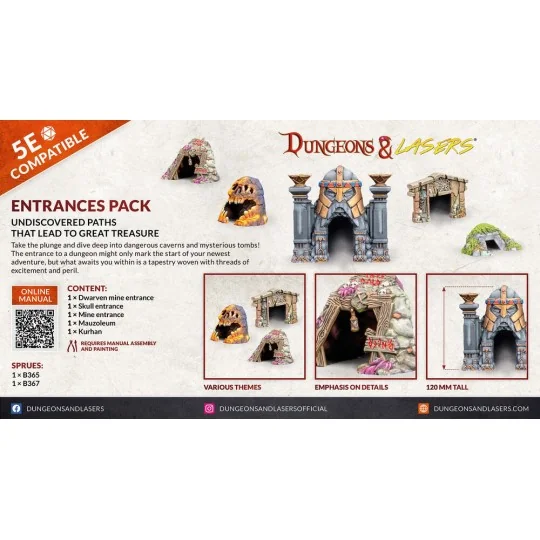 Dungeons & Lasers Expansion Set: ENTRANCES PACK - Archon Studio DNL...